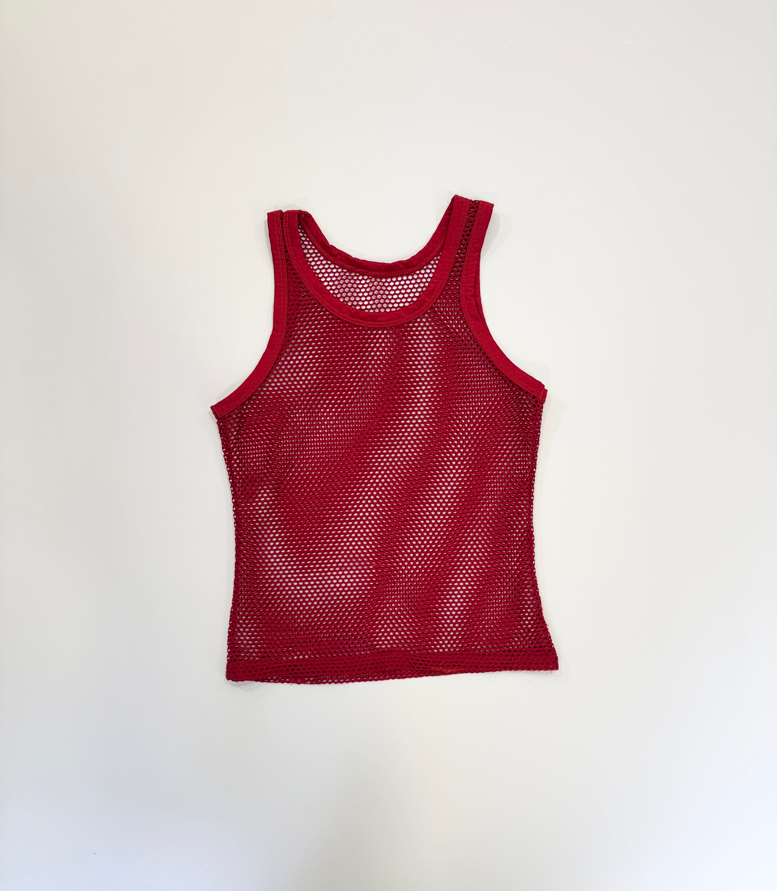 Vintage Rasta Red Mesh Tank Top (size 6/8)