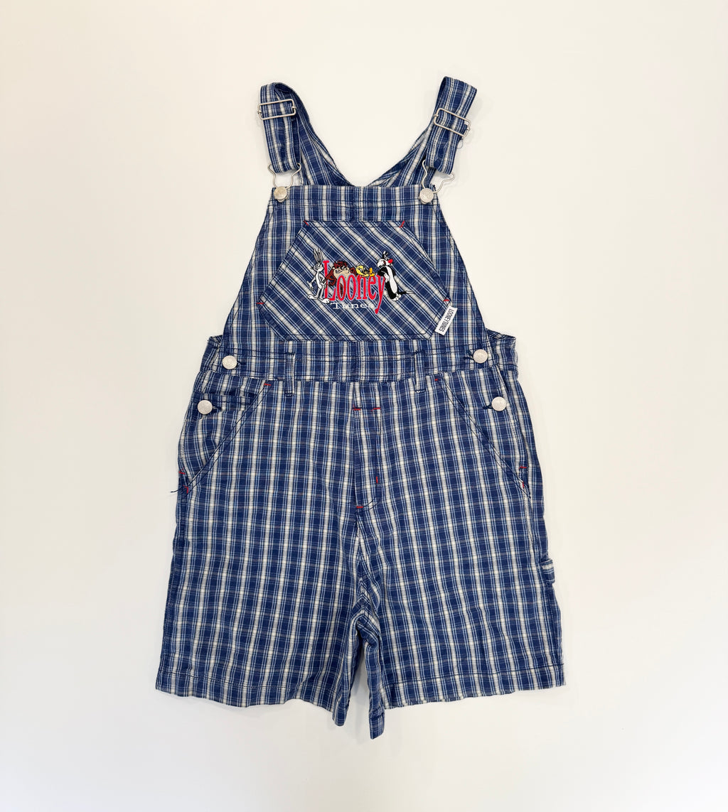 Vintage 1999 Looney Tunes Plaid Overalls (size 10)