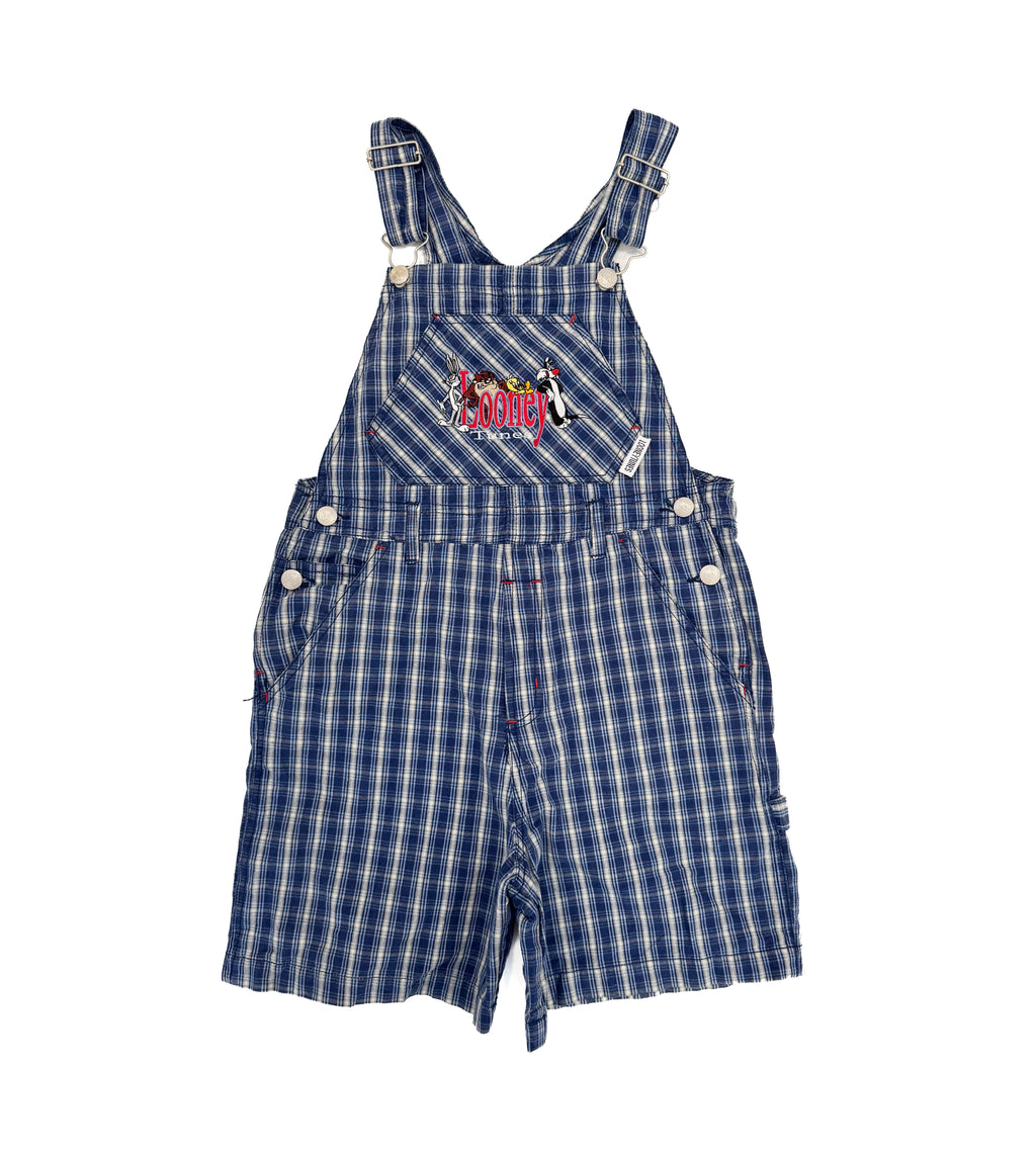 Vintage 1999 Looney Tunes Plaid Overalls (size 10)