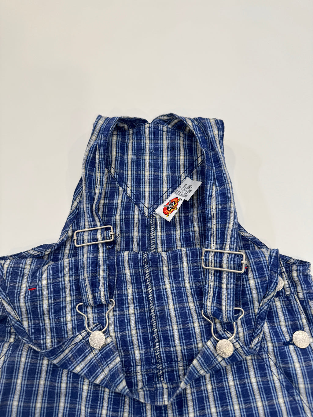 Vintage 1999 Looney Tunes Plaid Overalls (size 10)
