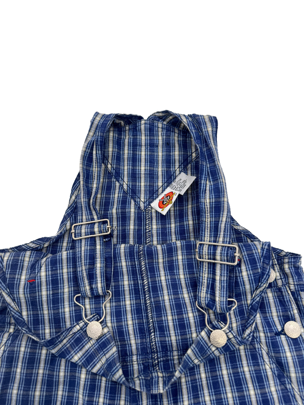 Vintage 1999 Looney Tunes Plaid Overalls (size 10)
