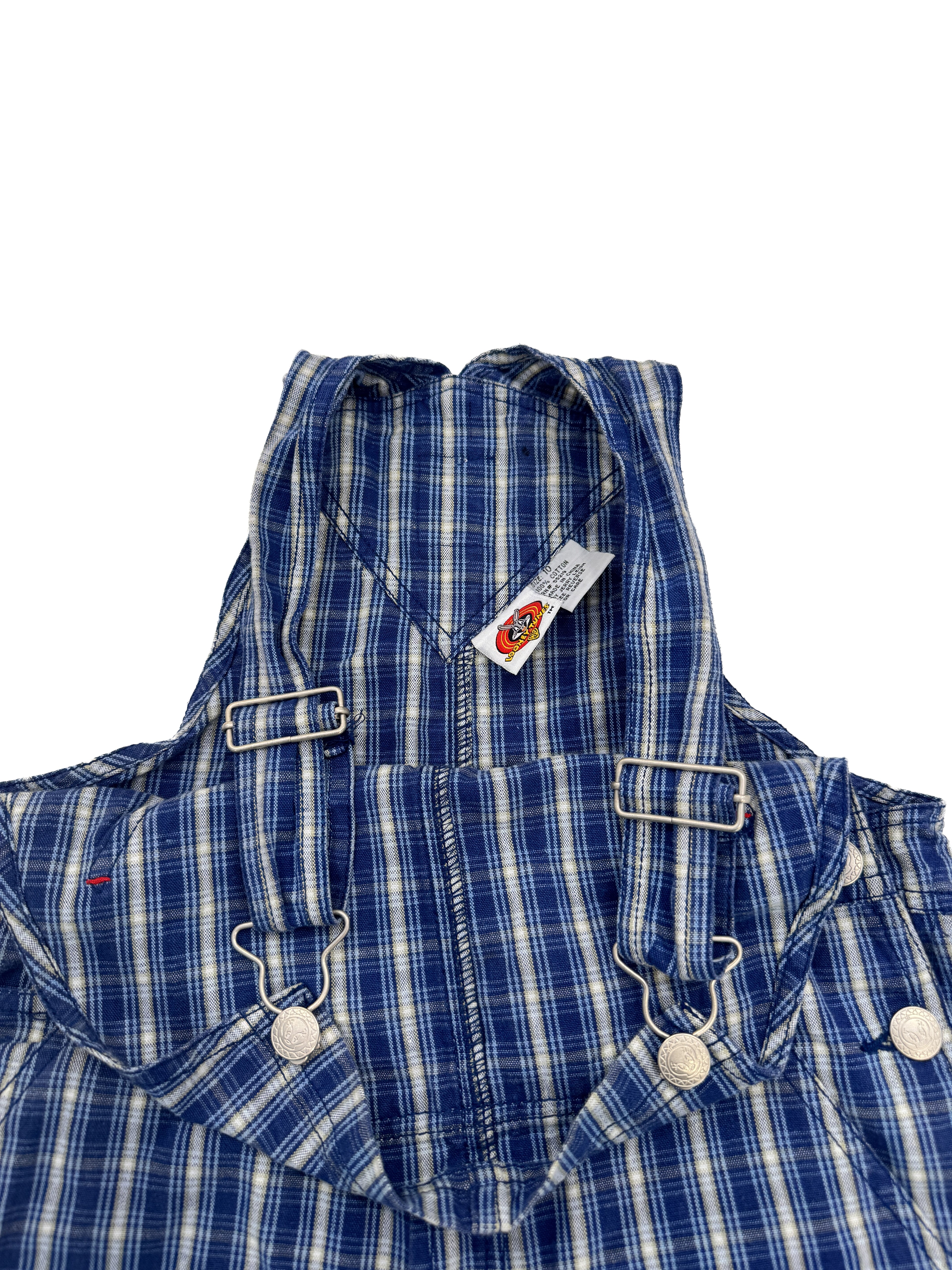 Vintage 1999 Looney Tunes Plaid Overalls (size 10)
