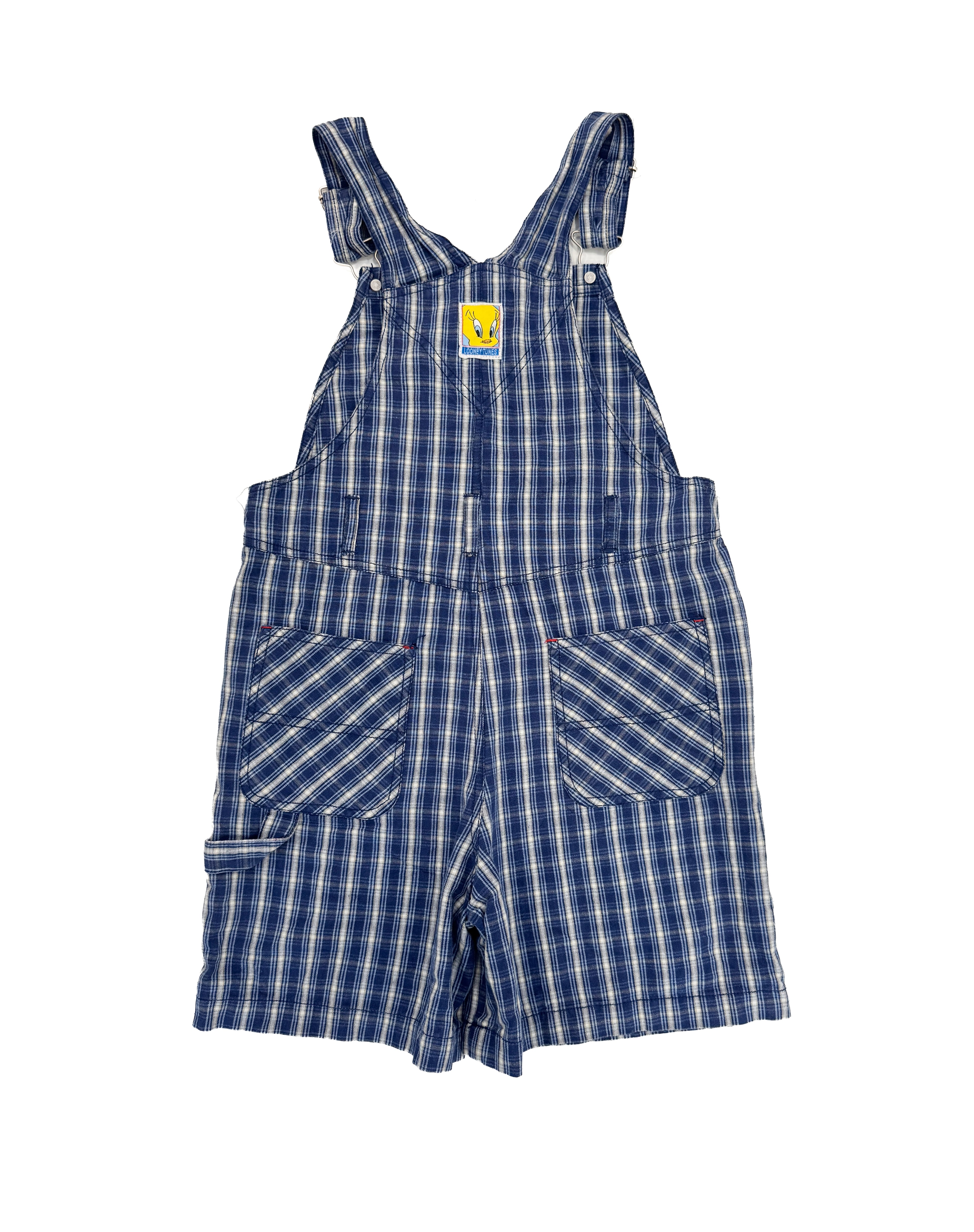 Vintage 1999 Looney Tunes Plaid Overalls (size 10)