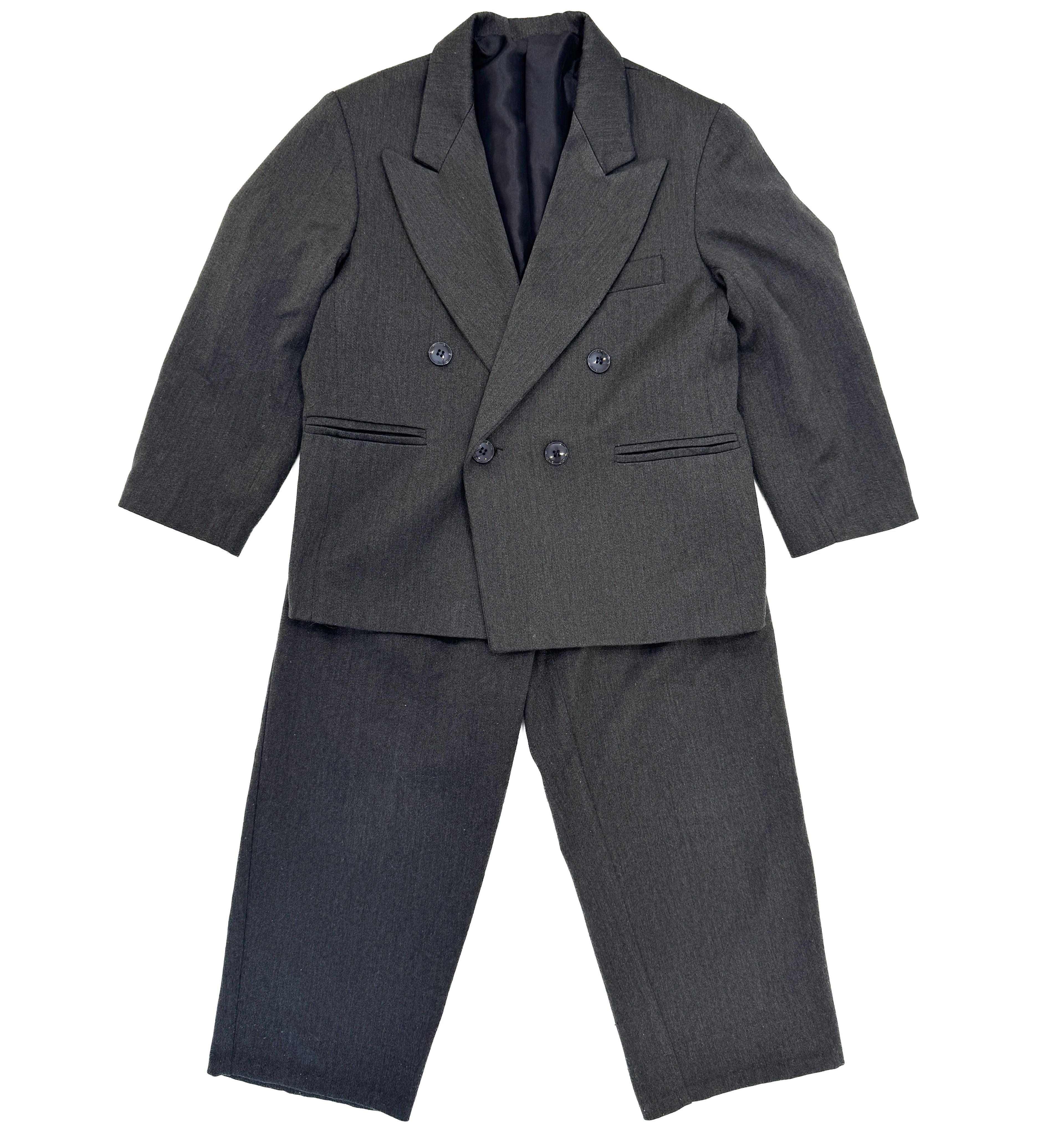Vintage 80s Made In France Double Breasted Suit (size 6)