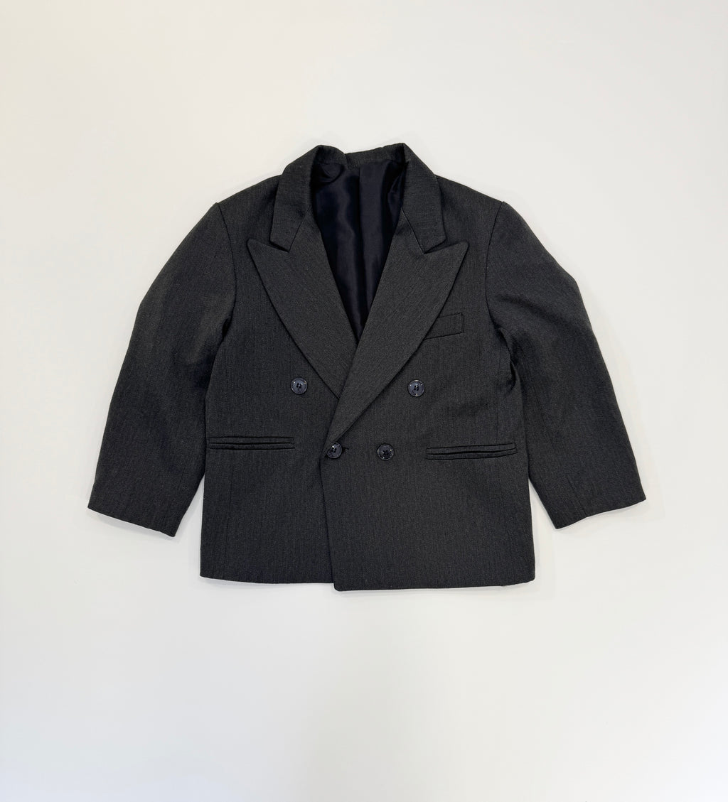 Vintage 80s Made In France Double Breasted Suit (size 6)