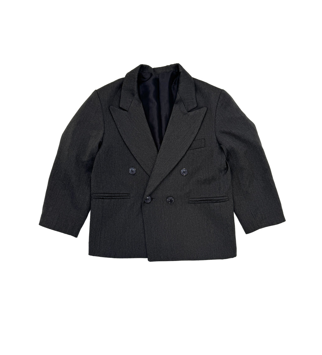 Vintage 80s Made In France Double Breasted Suit (size 6)