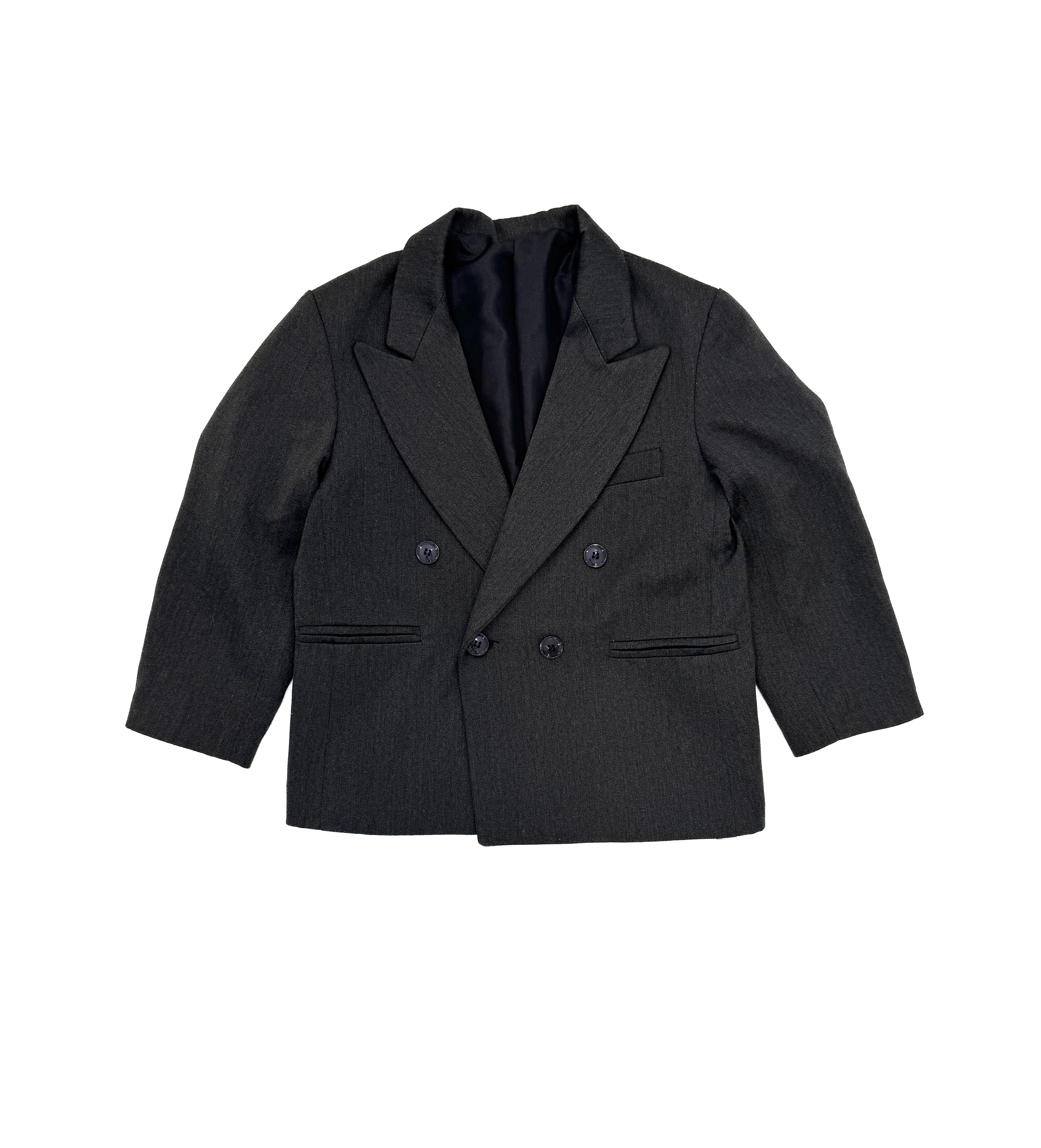 Vintage 80s Made In France Double Breasted Suit (size 6)