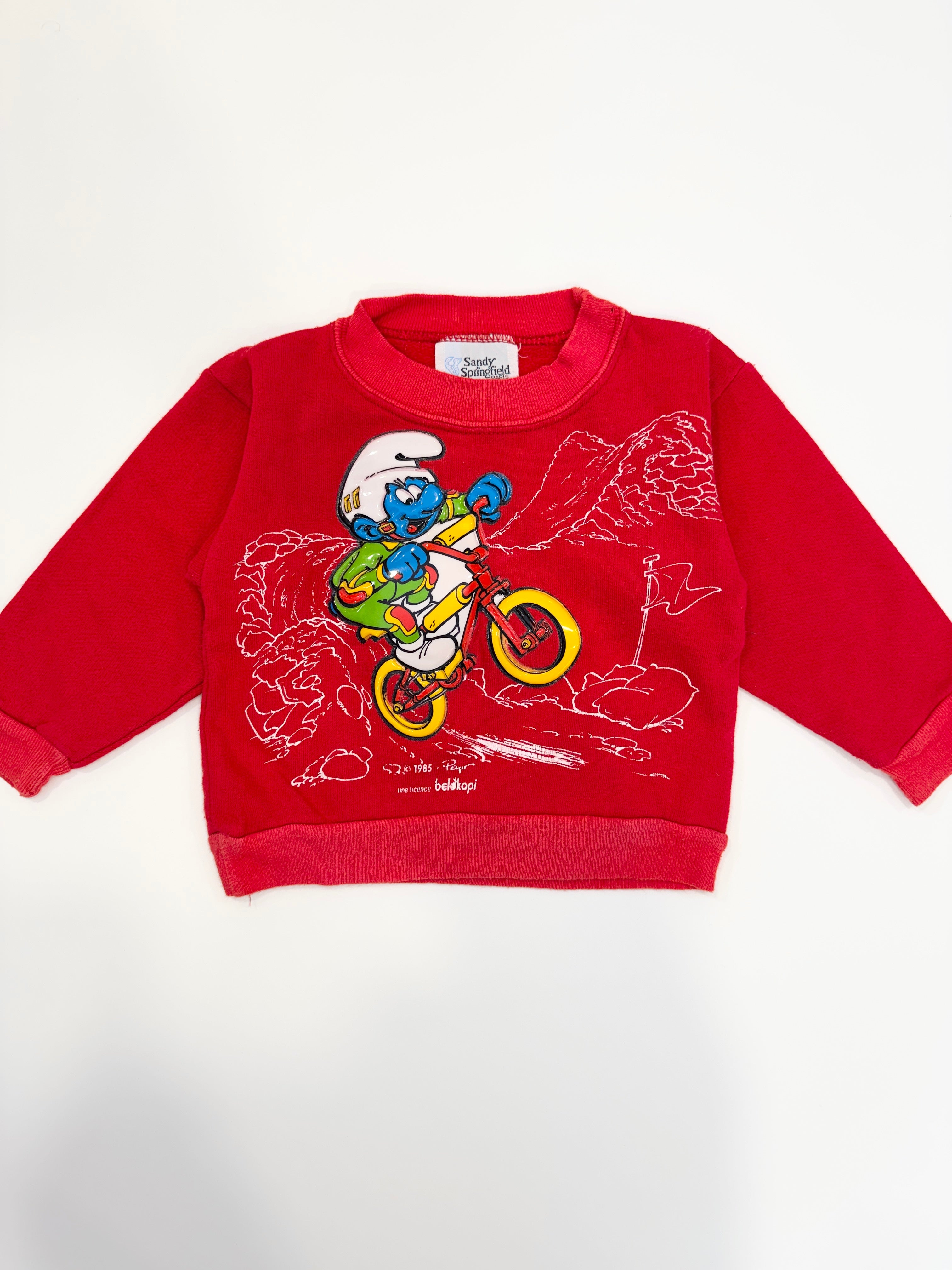 Vintage 80s Smurf Bmx Squeaker Crewneck (size 1/2)