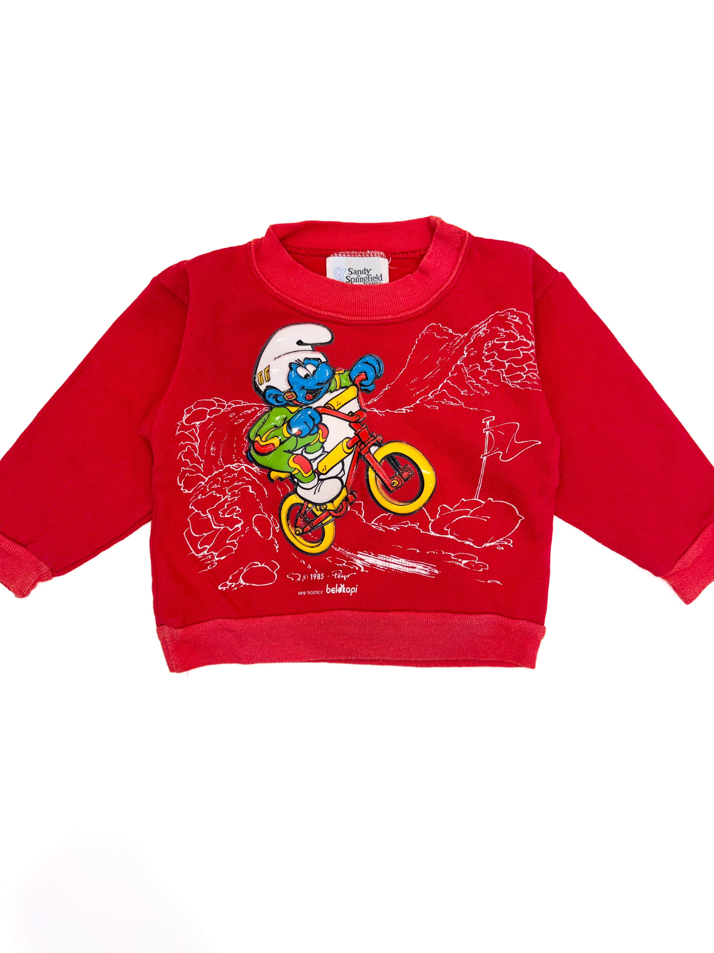 Vintage 80s Smurf Bmx Squeaker Crewneck (size 1/2)