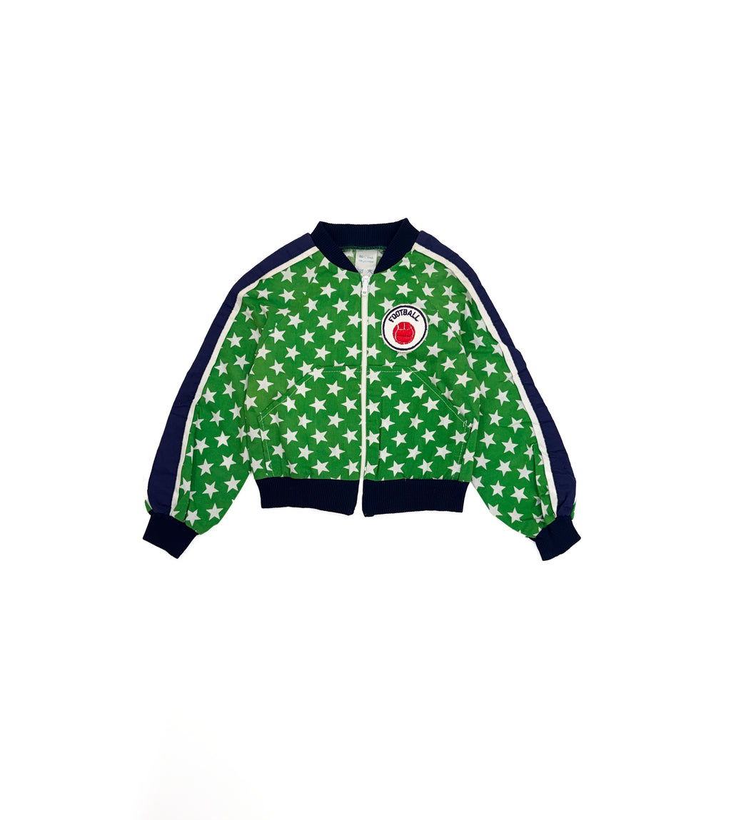 Vintage 80s Star Print Football Jacket (size 2)