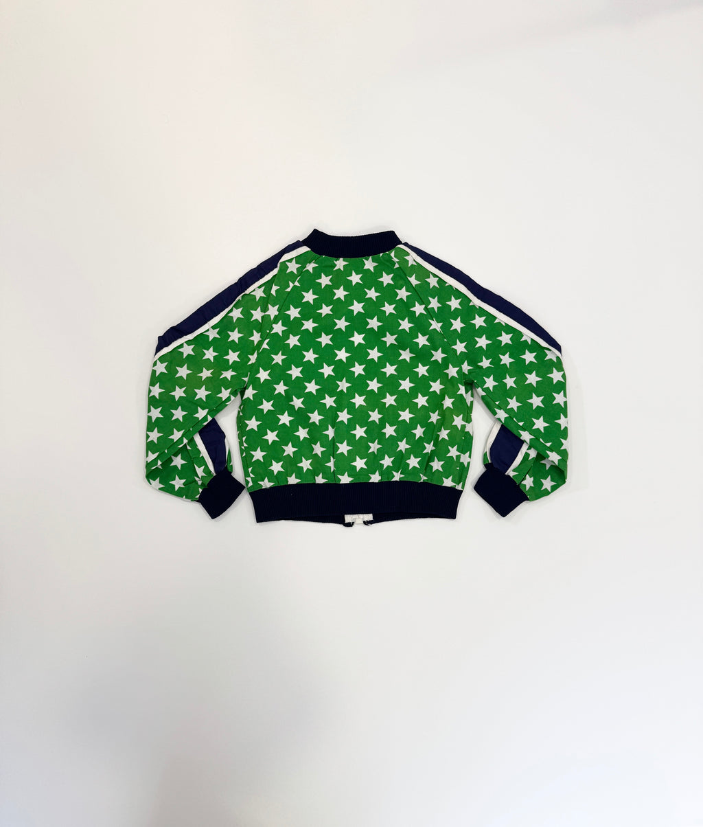Vintage 80s Star Print Football Jacket (size 2)