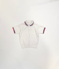 Vintage 80s Dujardin French Stripe Polo Shirt (size 2/3)
