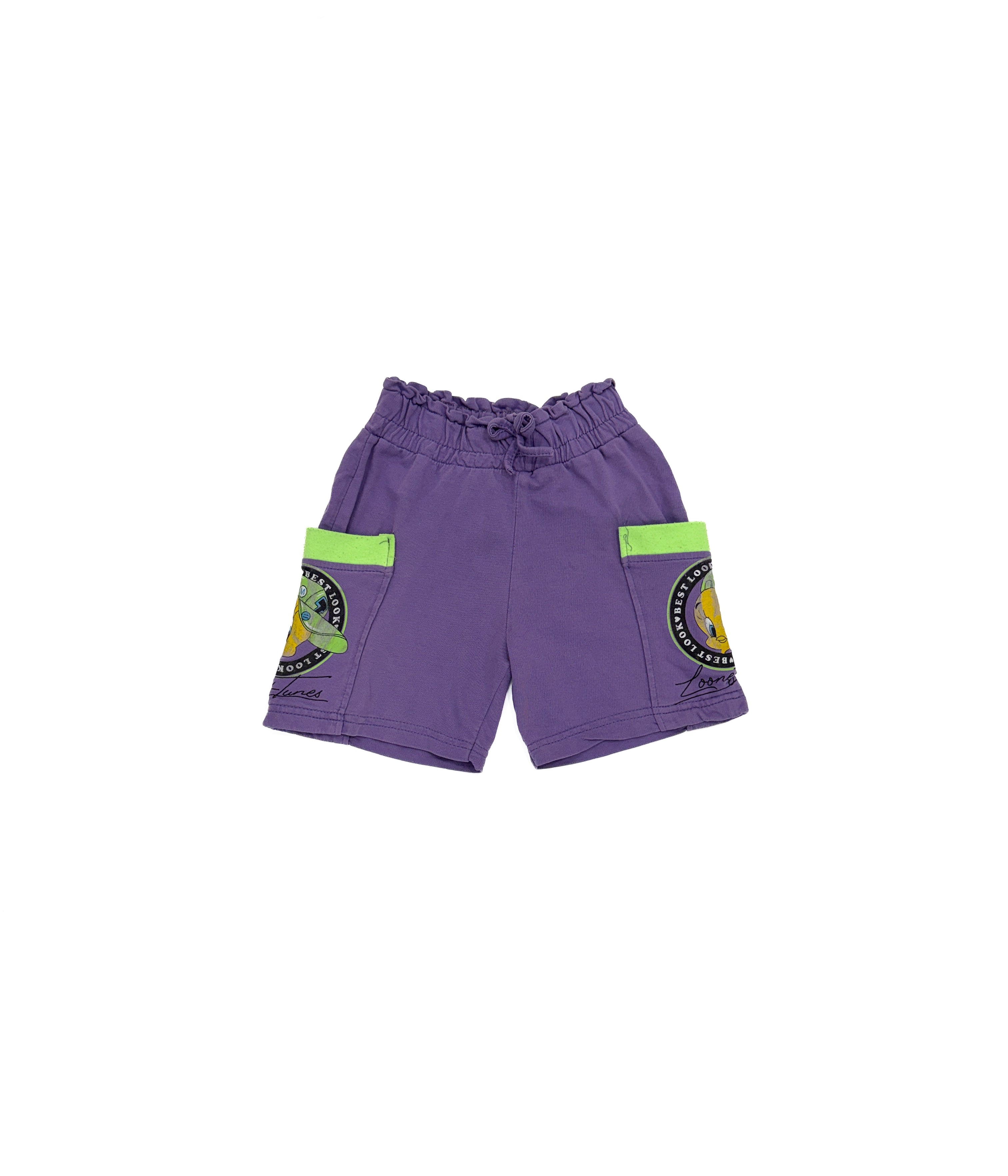 Vintage 90s Tweety Purple Sweat Shorts (size 4/6)