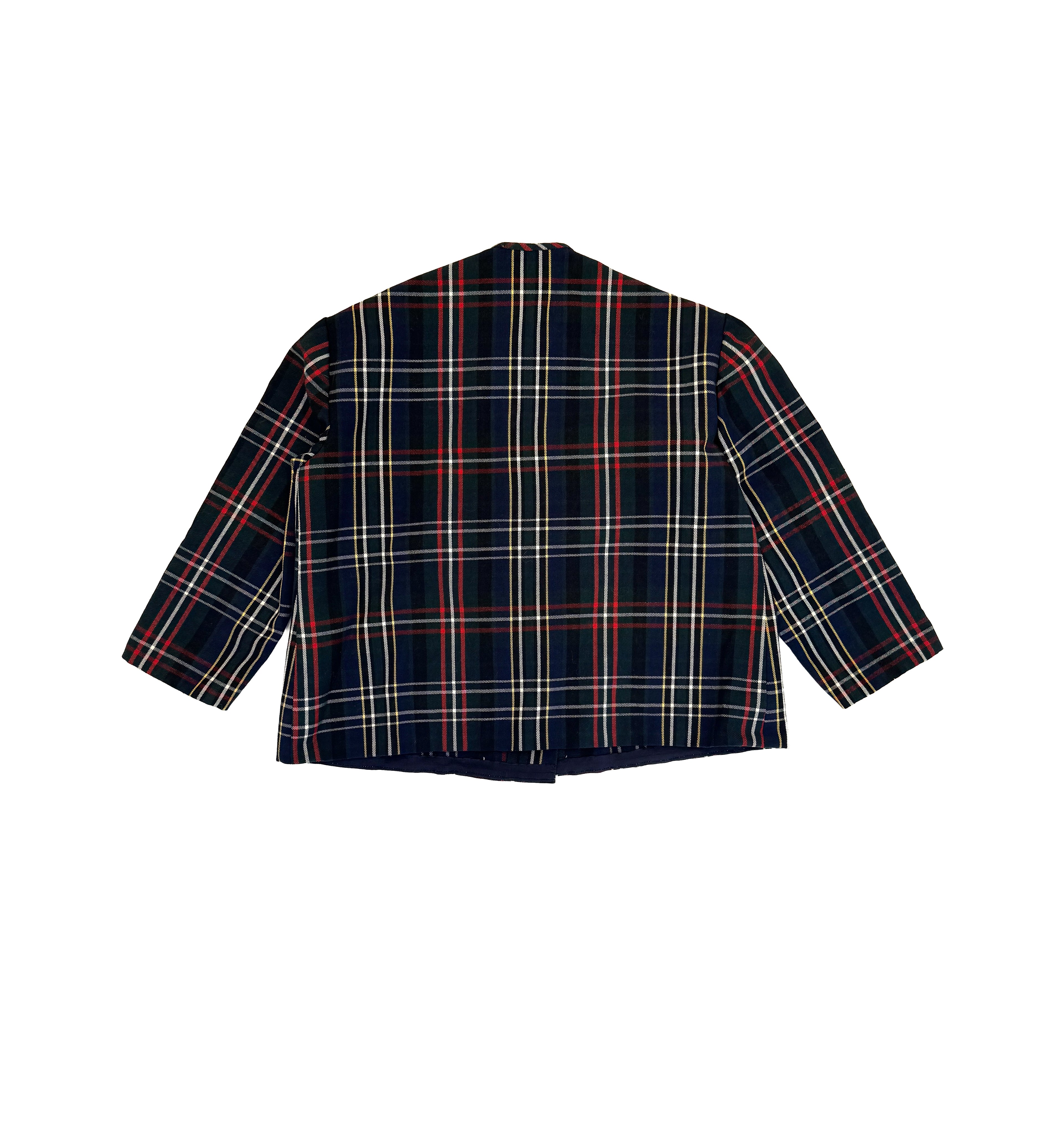 Vintage 80s Plaid Dress Coat (size 4/6)