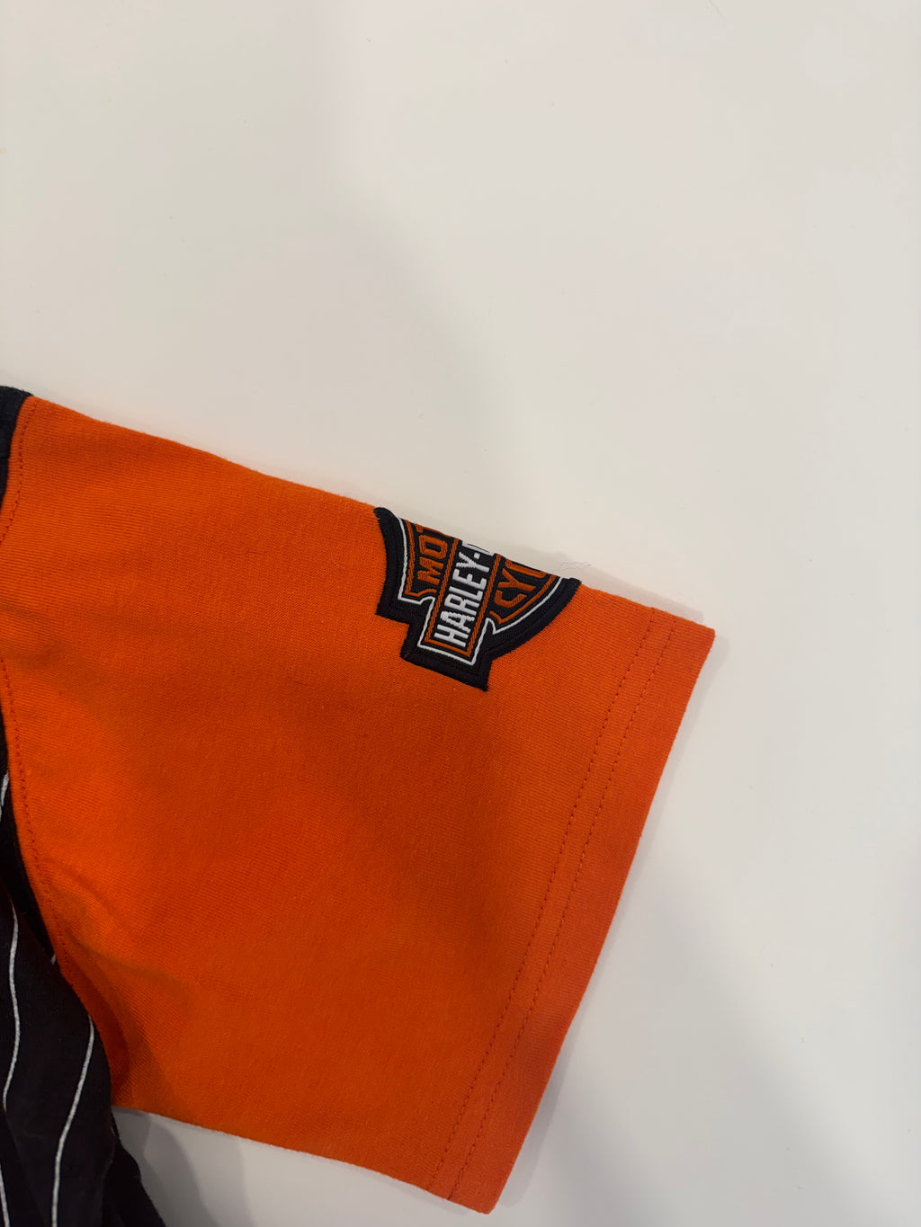 Harley Davidson Kids Prinstripe Baseball Jersey Shirt (size 6)