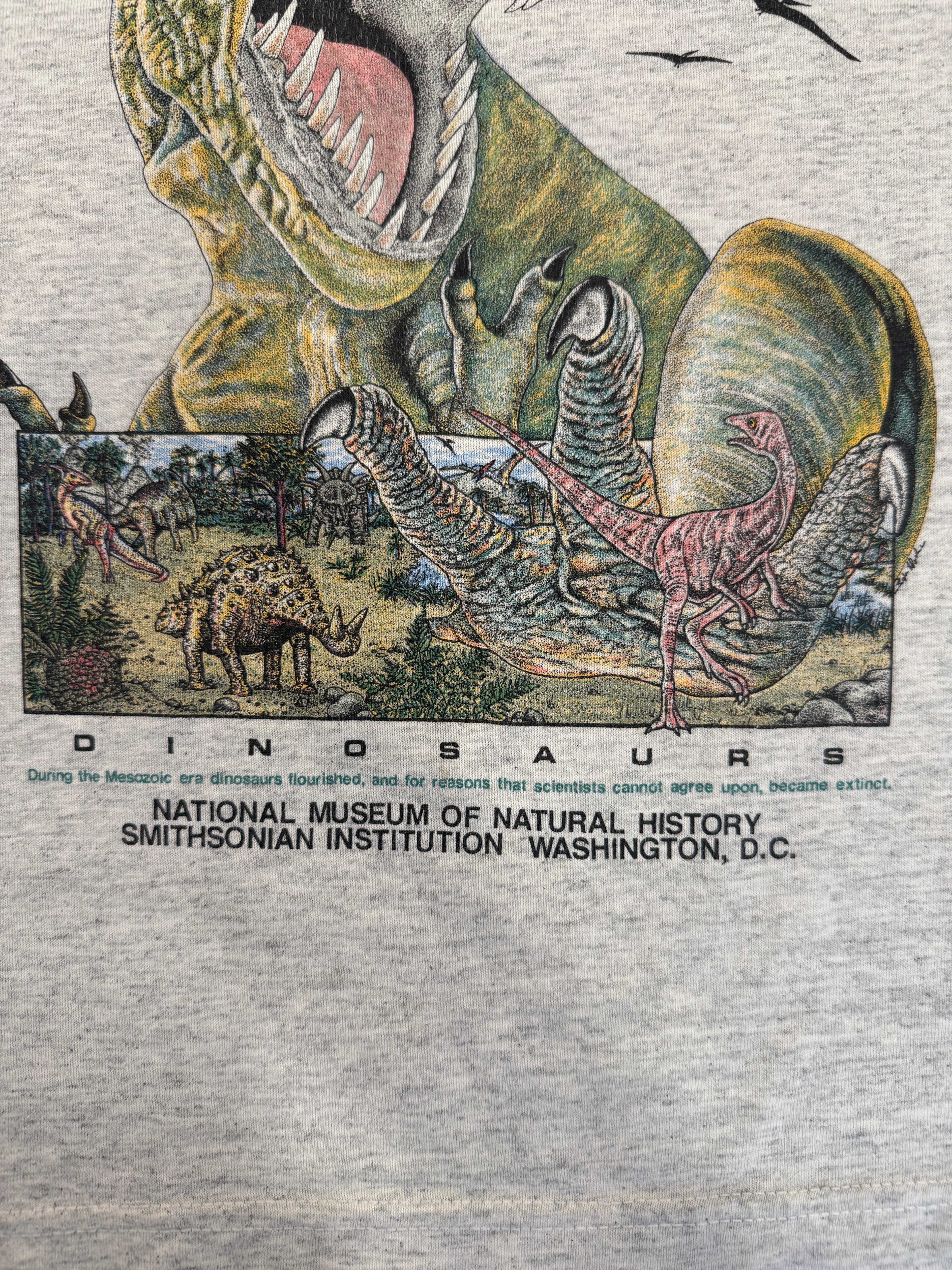 Vintage 90s Smithsonian Institution T-Rex Dinosaur T-Shirt (size 10/12)