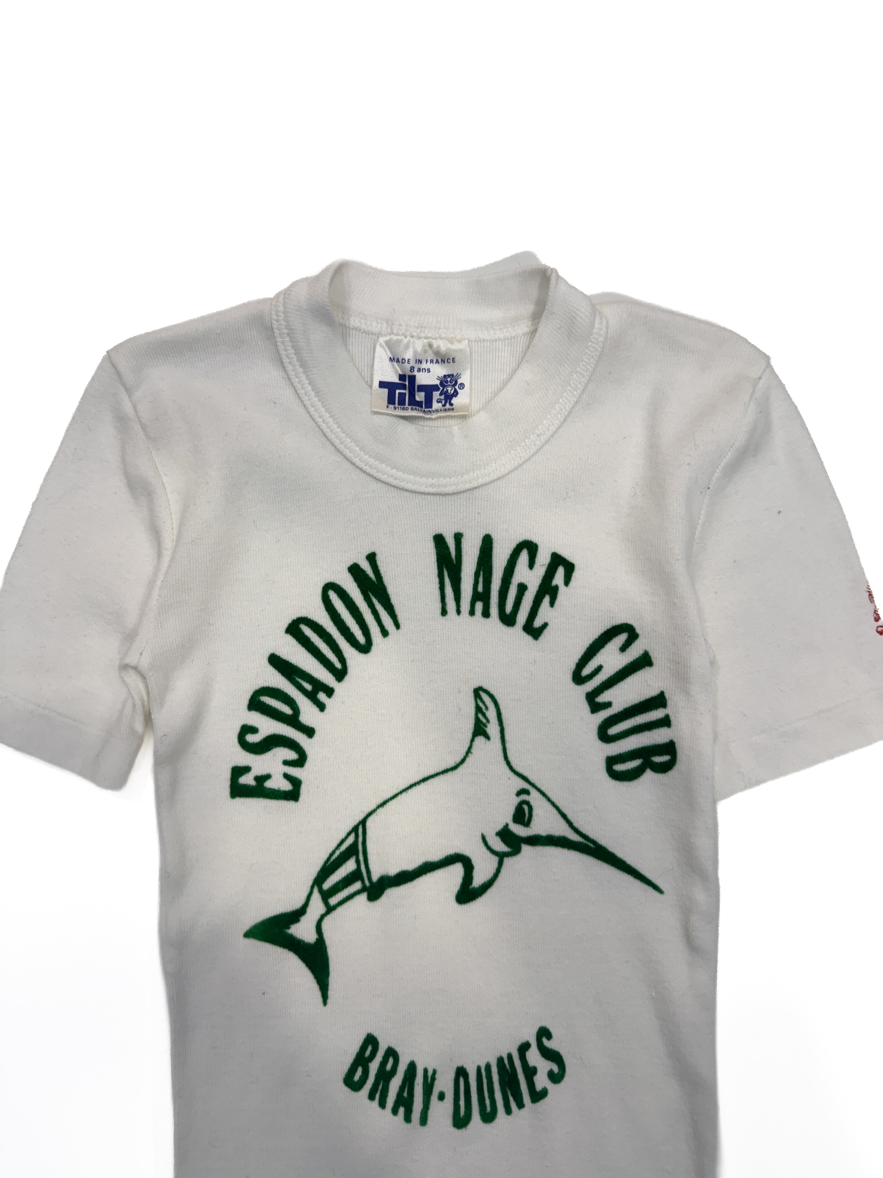 Vintage 70s French Swim Club T-Shirt (size 7/8)