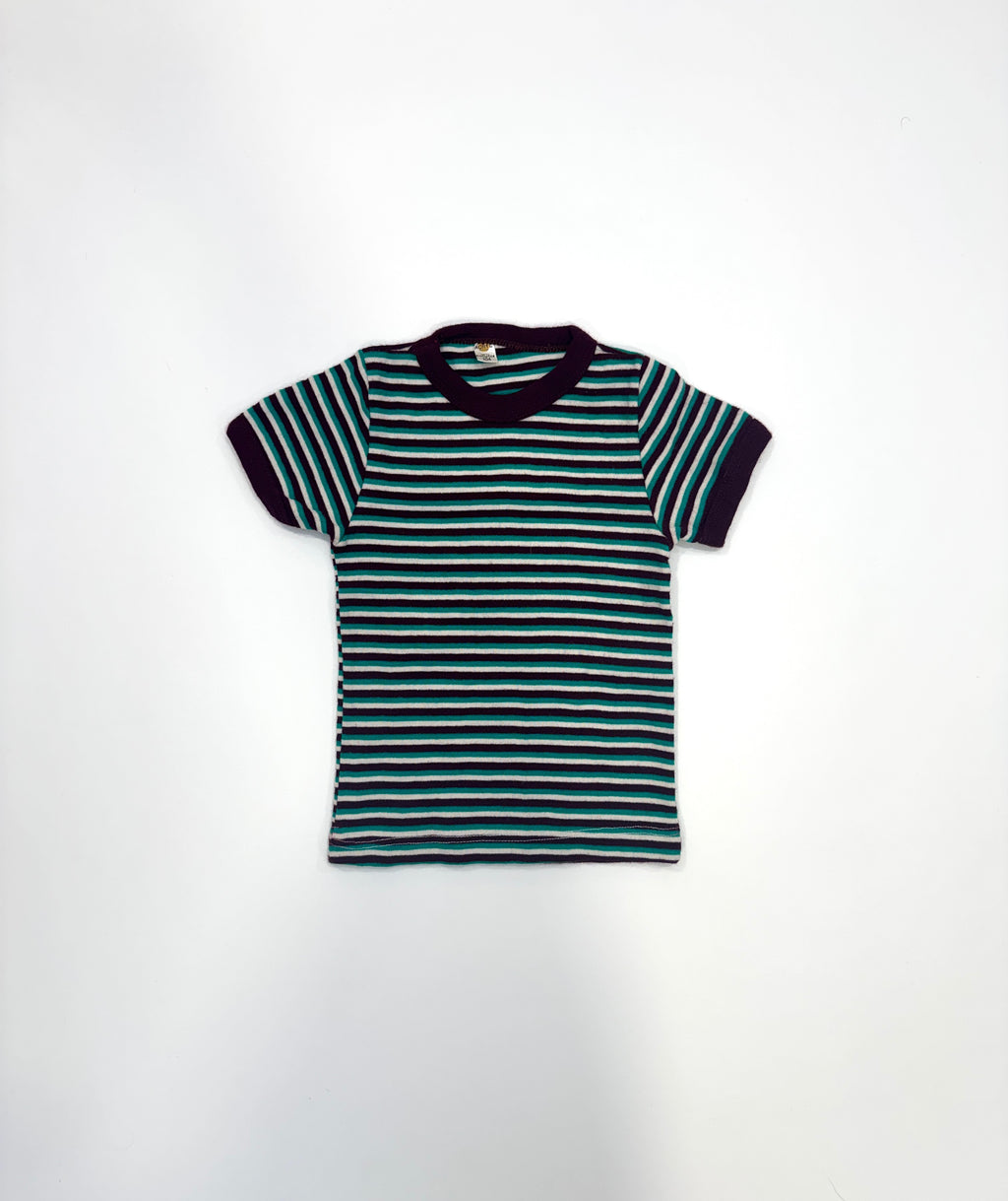 Vintage 70s Striped Ringer Tee (size 3/4)
