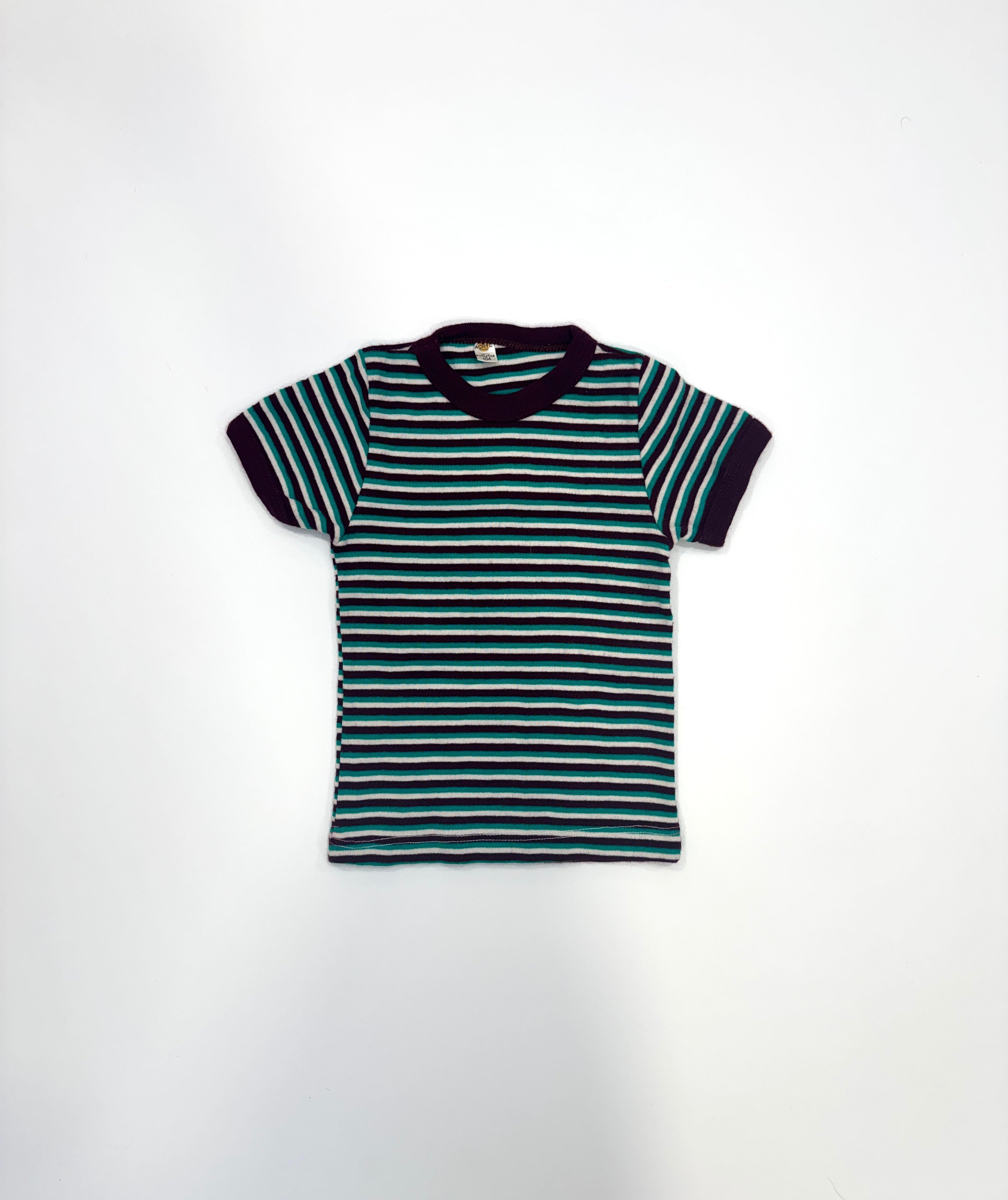 Vintage 70s Striped Ringer Tee (size 3/4)