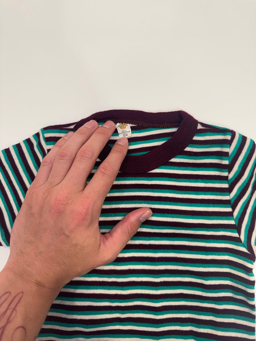 Vintage 70s Striped Ringer Tee (size 3/4)