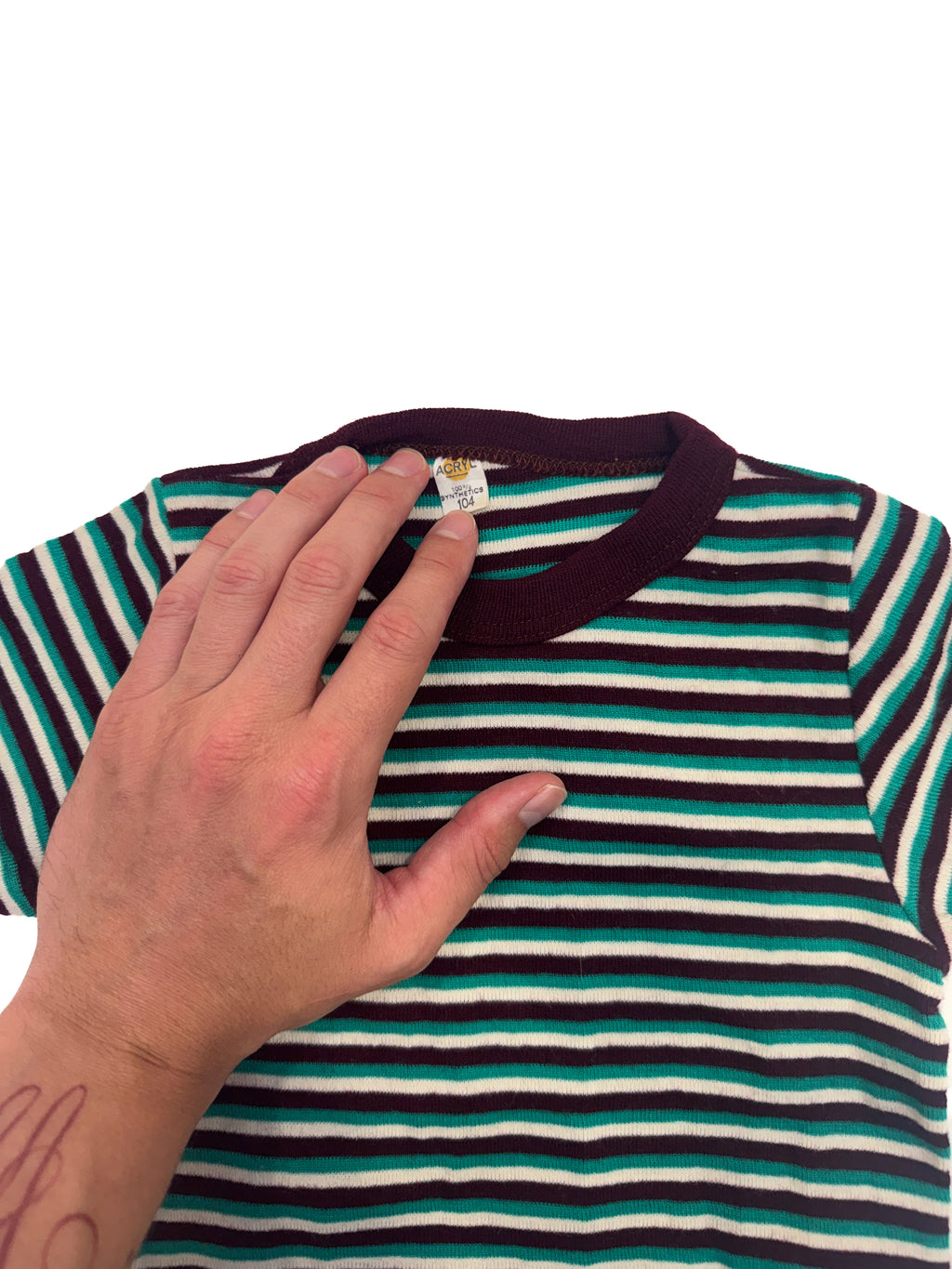 Vintage 70s Striped Ringer Tee (size 3/4)