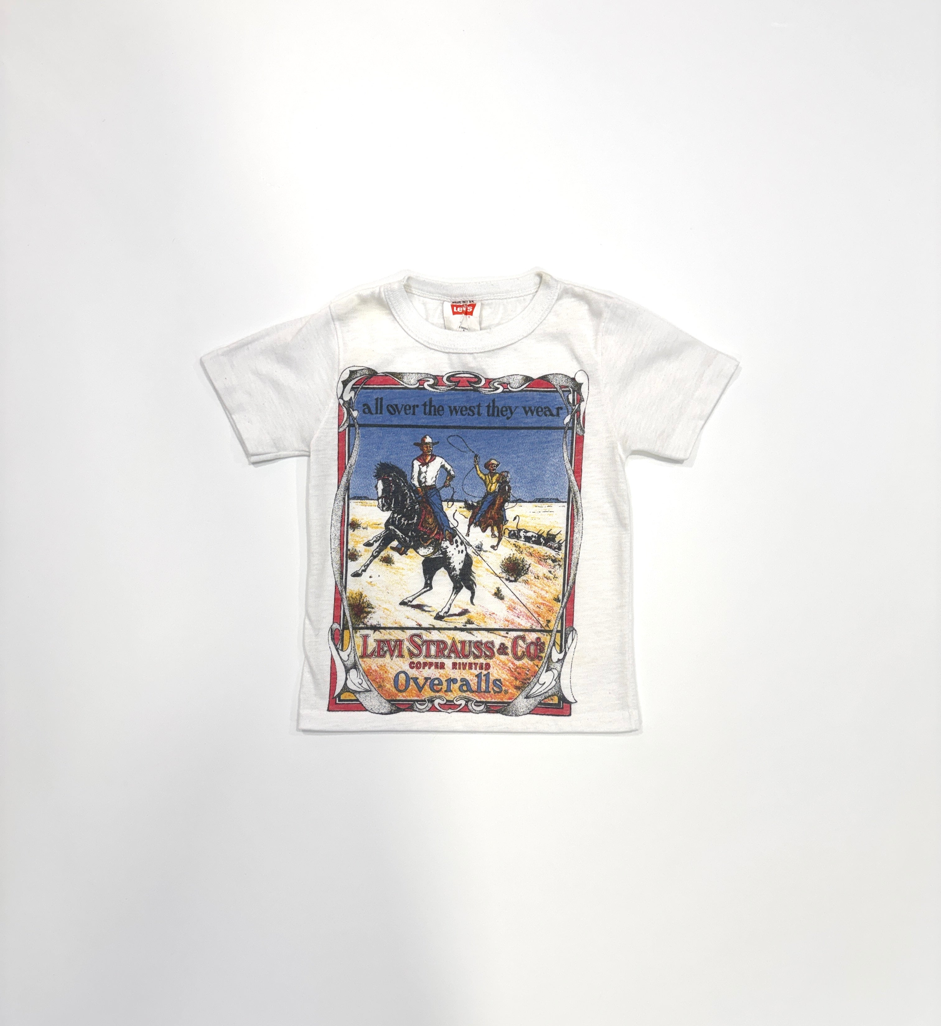 Vintage 90s Levi's Cowboy Graphic T-Shirt (size 4)