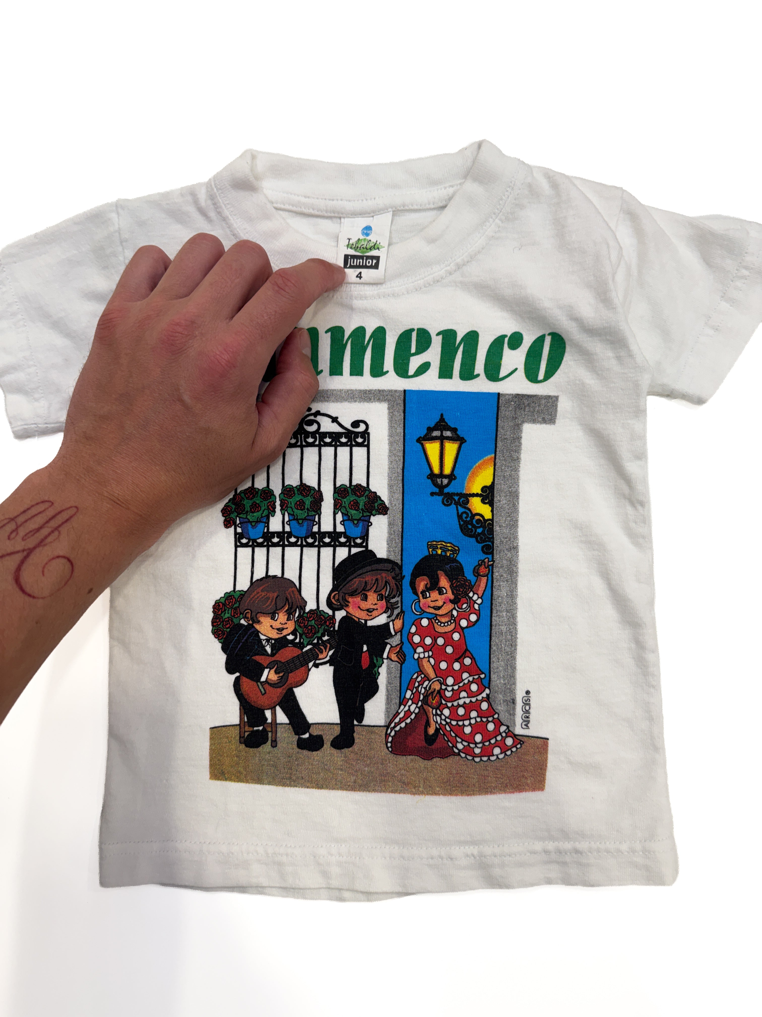 Vintage 90s Kids Flamenco Graphic T-Shirt (size 4)