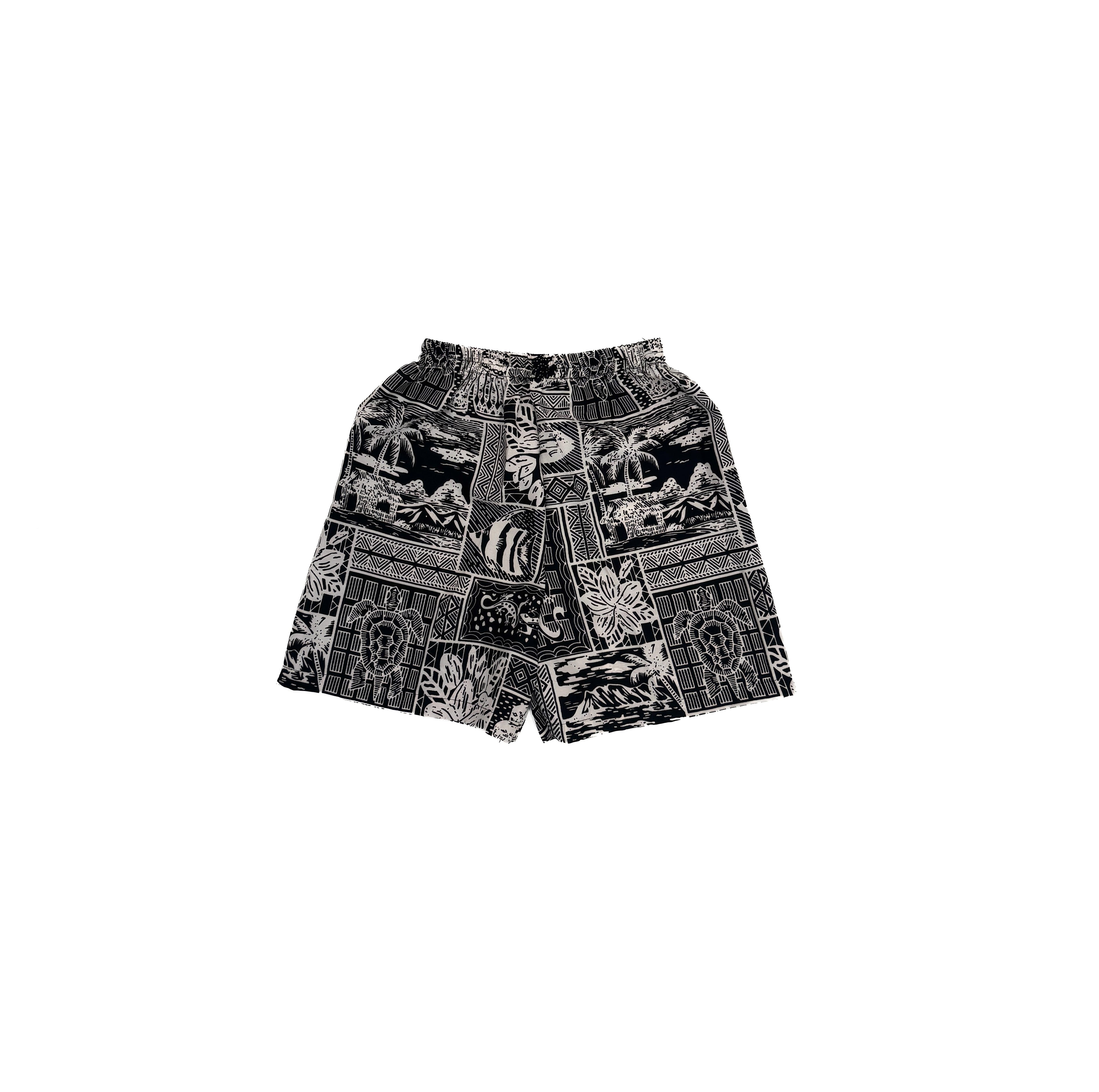 Vintage 90s Tropical Tiki Print Shorts (size 2)